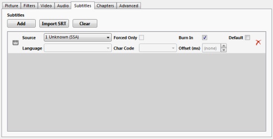 handbrake subtitle burn in